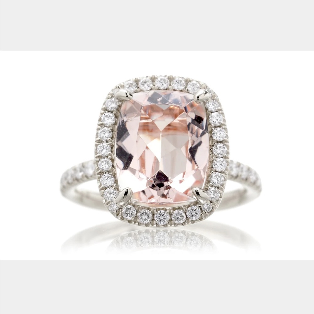 Sam N Sue morganite cushion ring  never worn.